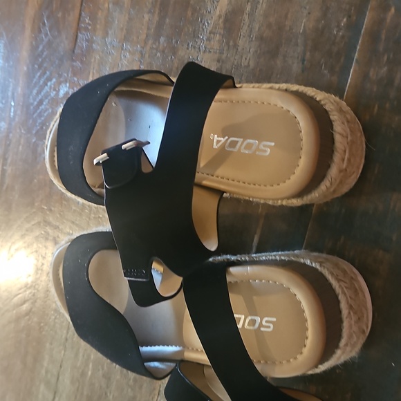 Black Espadrille Sandals - Picture 3 of 5